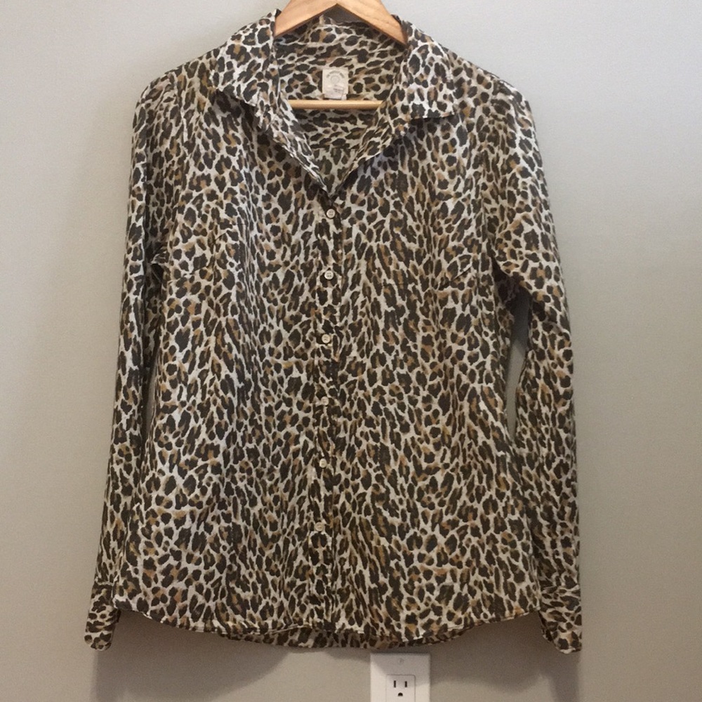 Cheetah print button down